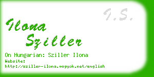 ilona sziller business card
